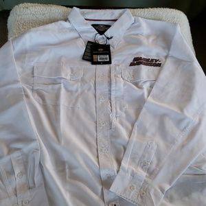 NWT white Harley Davidson button up.